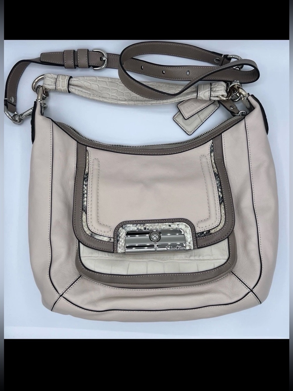 Vintage Coach 16803 Kristin Spectator Leather Hobo Bag  w/ Handle & Crossbody